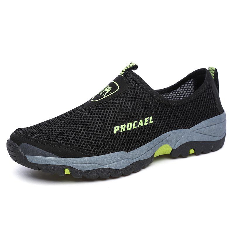 

Sports Outdoor Mesh Breathable Hollow Lazy Shoes For Men, Black