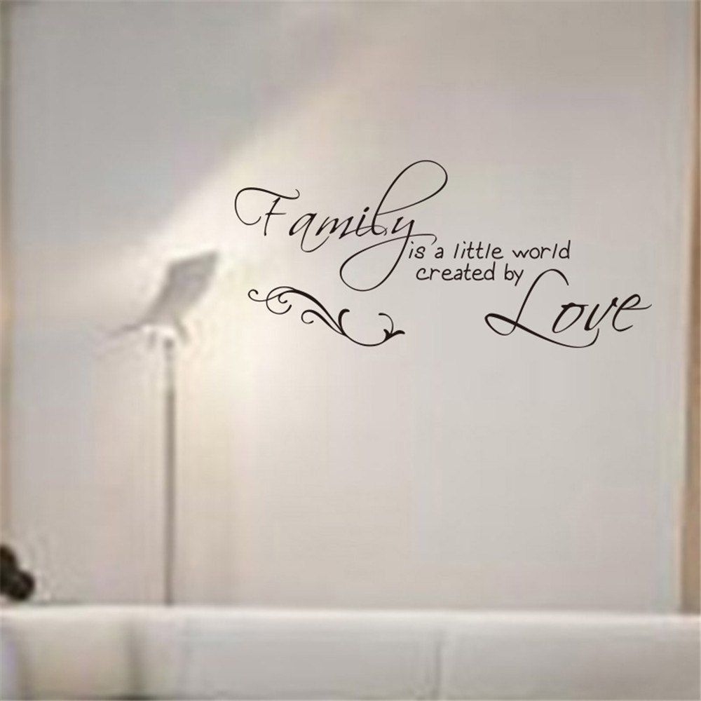 

Home Decoration English Art Apothegm Removable Wall Sticker, Black