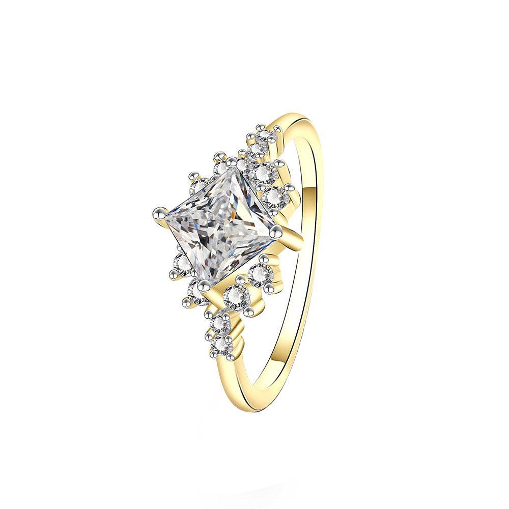 

New Creative Starry Artificial Diamond Wedding Ring, Gold