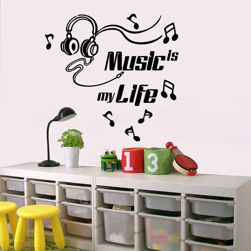 

Music Symbols PVC Wall Sticker, Black