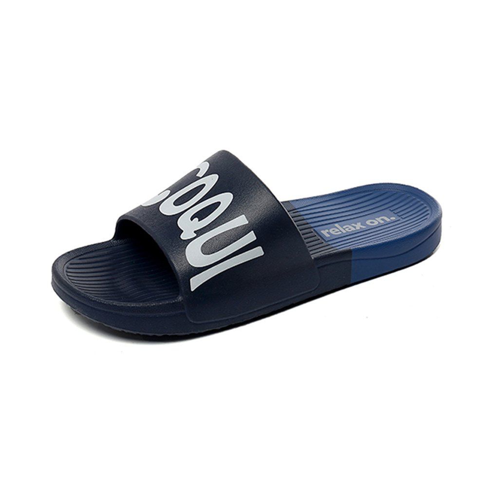 

Summer Men'S Beach Fashion Casual Slippers, Navy blue