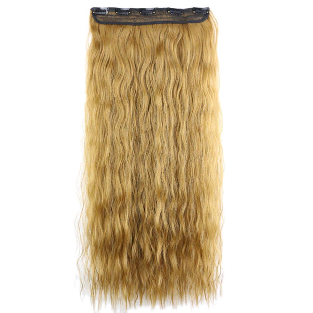 

Fashion Women Natural Long Corn Curly Elegant Hair Extension, Blonde