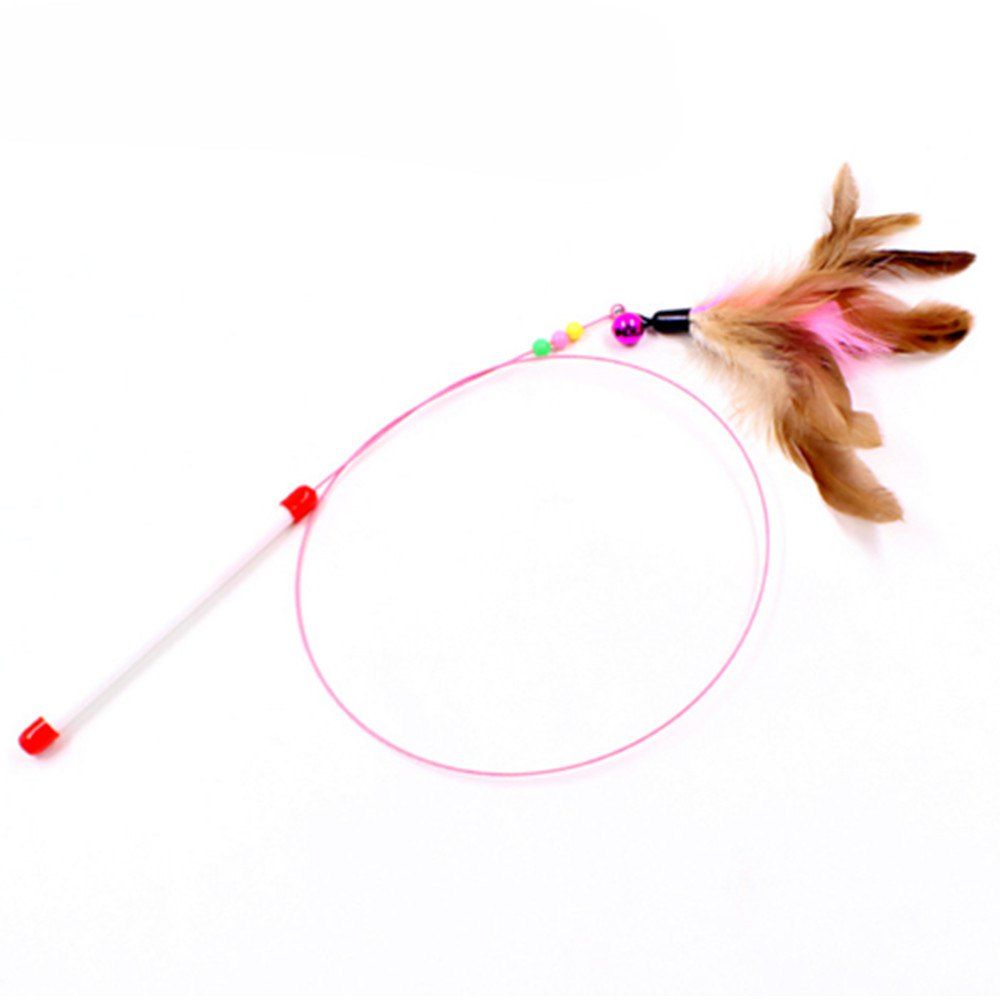 

Cat Toys Feather Stick Spring Suction Cup Pet Teaser Funny, Multi