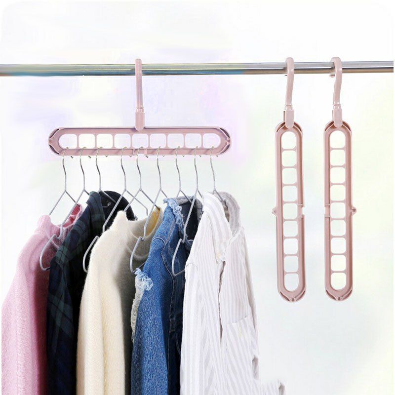 

Multifunction Clothes Drying Rack Storage Hanger for Wardrobe Outdoor Balcony, Light pink;pink;white;green;purple;beige