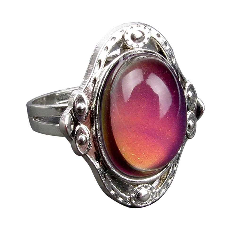 

Antique Palace Gem Temperature Change Color Mood Ring Adjustment Size 1PC, Multi