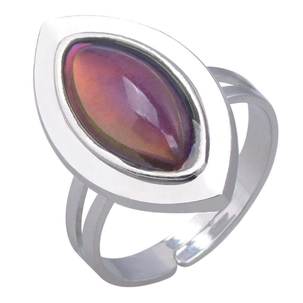 

Horse Eye Gem Temperature Change Color Mood Ring Adjustment Size 1PC, Multi