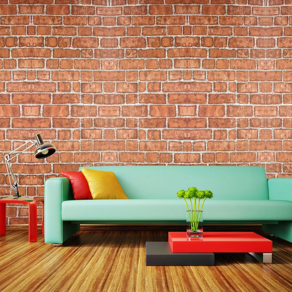 

Fashion Brick Pattern Waterproof Self-adhesive Wallpaper, Multi