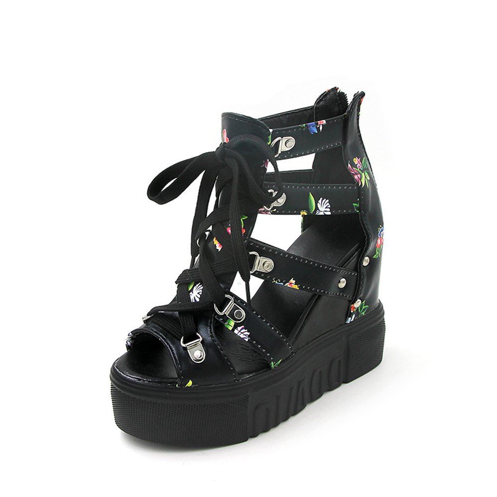 

Stylish Inner High Female Sandals, Black
