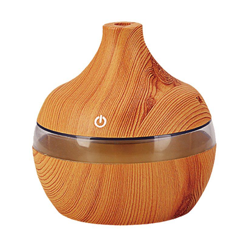

Essential Oil Diffuser Mini USB Aromatherapy Ultrasonic Humidifier 7 LED 300ML, Light brown