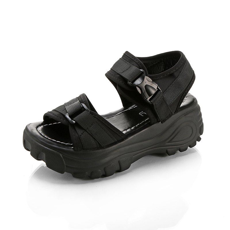 

Thick Bottom Fashion Casual Female Sandals, Black