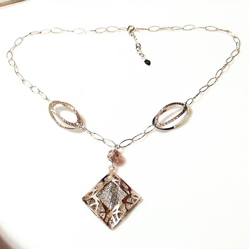 925 Sterling Silver Square Pendant Necklace Gold Plated Jewelry - Square Pendant Necklace Gold 925 Sterling Silver Square Pendant Necklace Gold Plated Jewelry - Square Pendant Necklace Gold