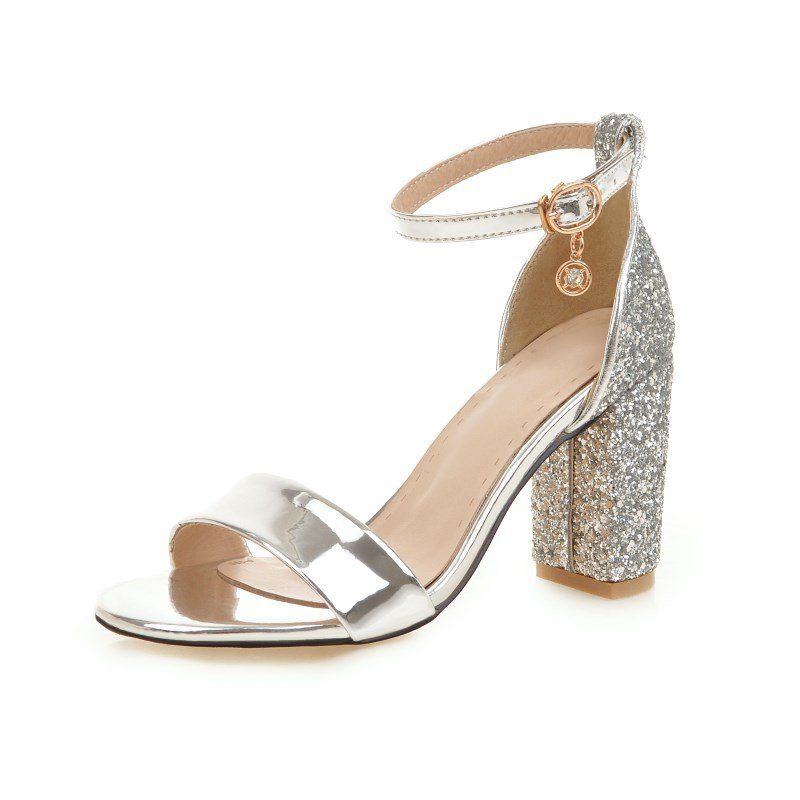 Chunky Stiletto Sandals For Wedding Reception [25% OFF] | Rosegal