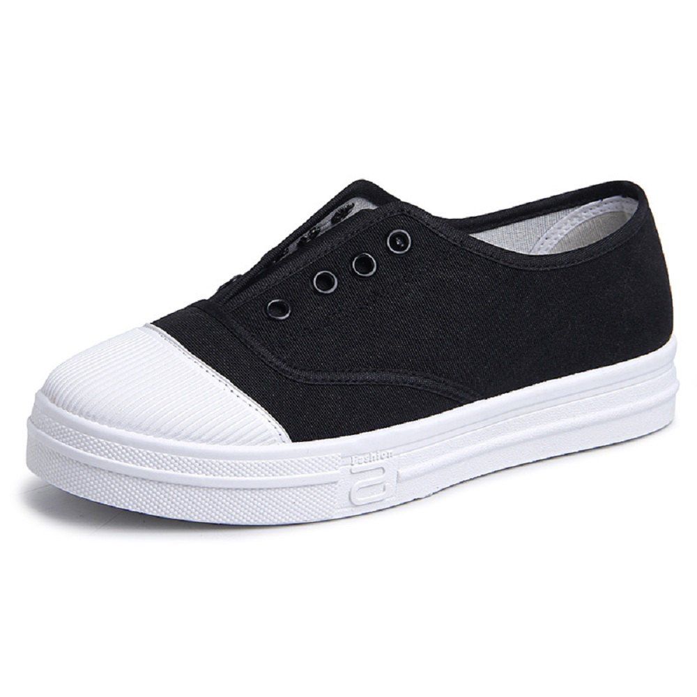 

Comfortable and Stylish Casual Women Canvas Flat Shoes, Black