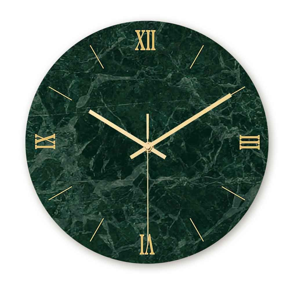 

Light Luxury Marble Wall Clock Acrylic Material UV Printing Clock Living, Multi-f;others