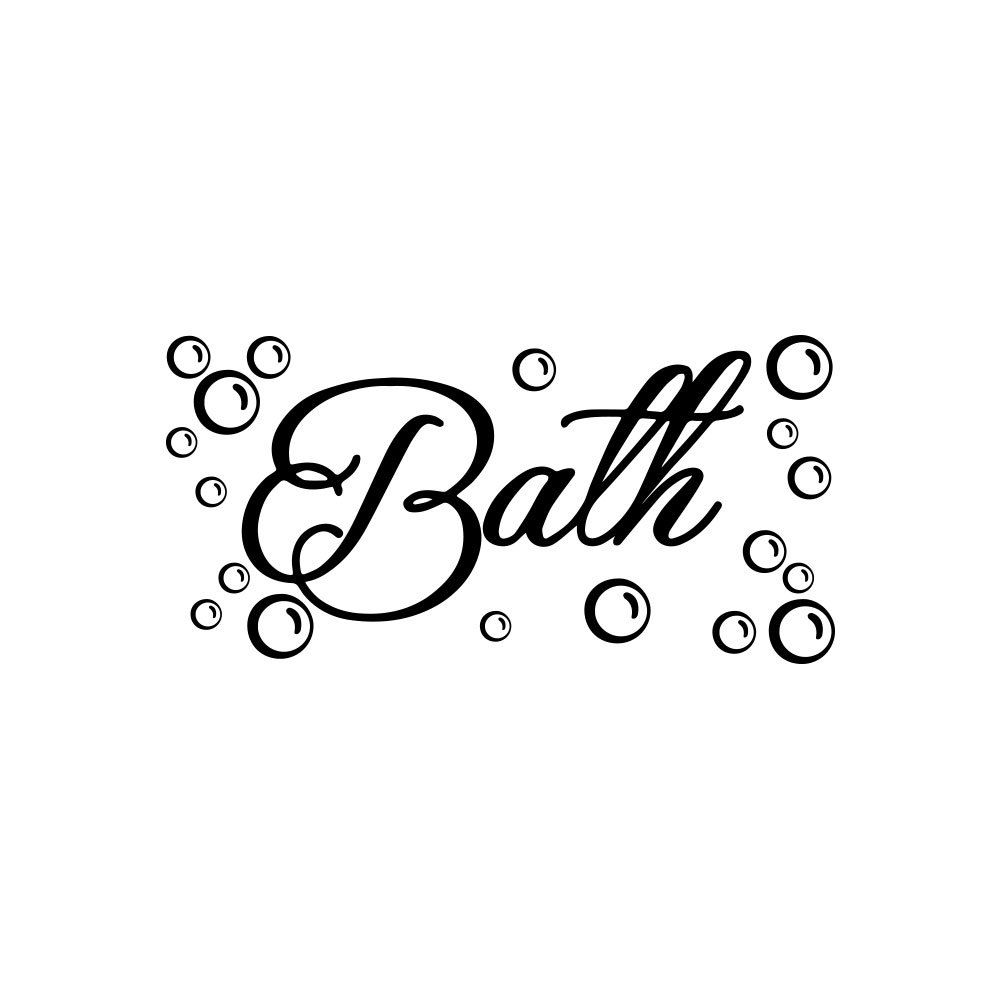 

Creative Bath Bubble Bathroom Sticker Removable Decoration, Black
