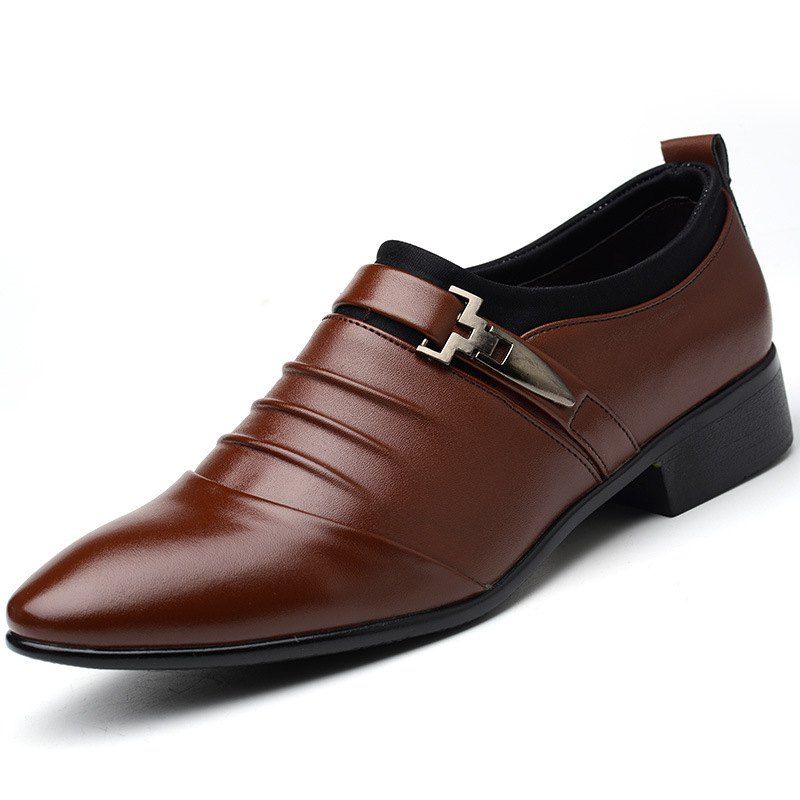 

Men'S Shallow Mouth Business Fashion Casual Shoes, Chestnut