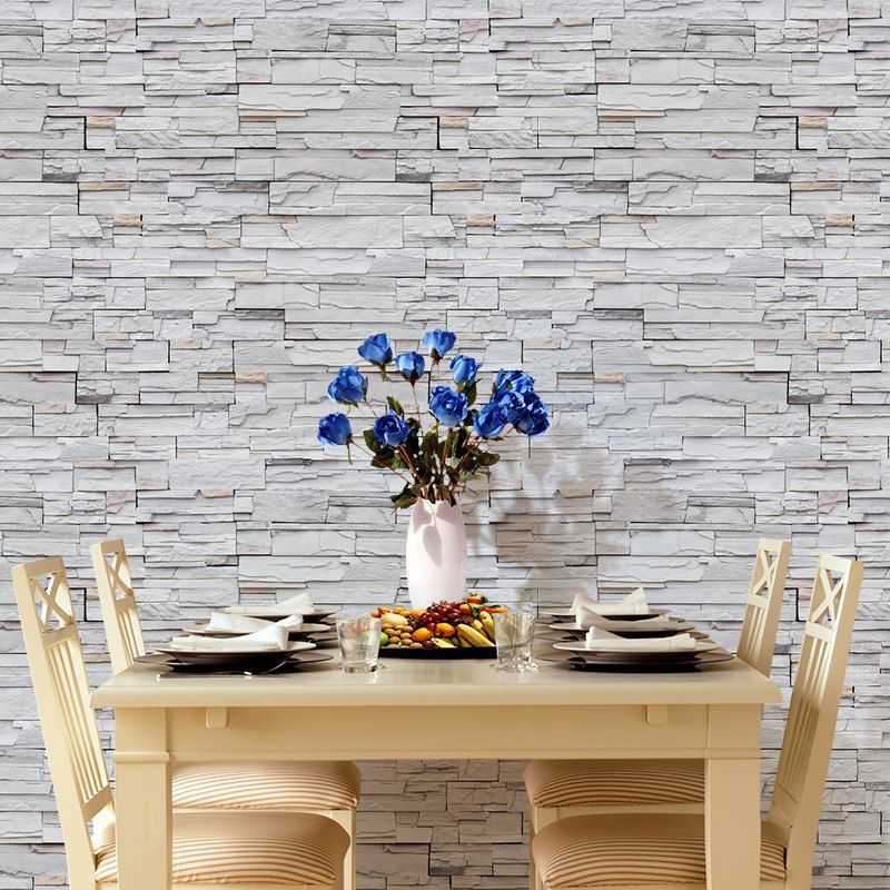 

Retro Brick Pattern Waterproof Self-adhesive Wallpaper, Multi