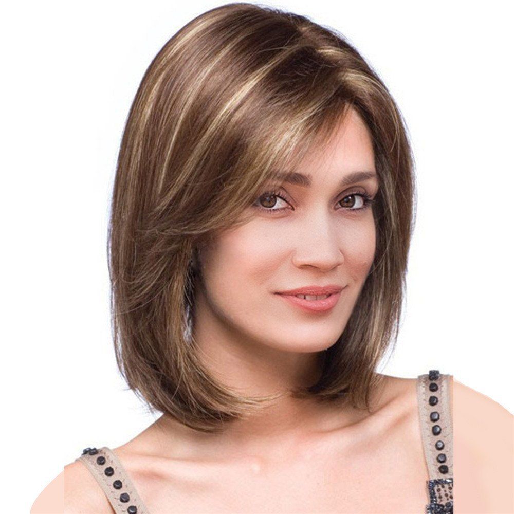 

Cos High Temperature Silk Short Hair Blonde Mixed Color Wig, Multi
