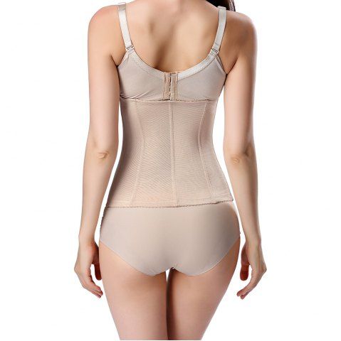 

28CM Height Waist Corset Cincher Back Support Belt Tummy Control Loss Weight, Beige