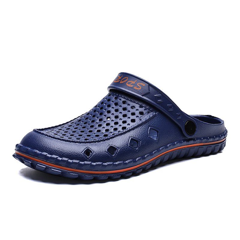 

ZEACAVA Men's Large Size Ultra Light Casual Beach Slippers, Blue