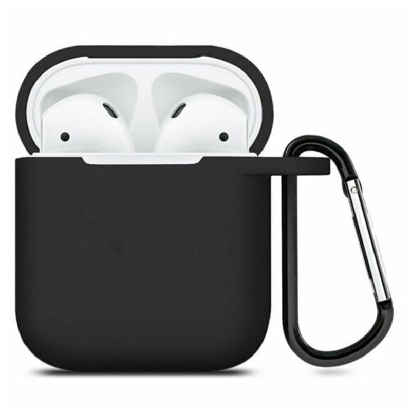 

Silicone Case Cover Protective Skin for iPhone AirPods Charging Case US, Black