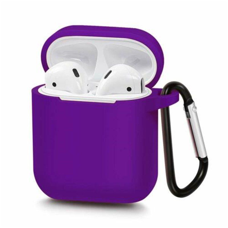 

Silicone Case Cover Protective Skin for iPhone AirPods Charging Case US, Purple