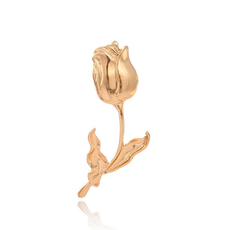 

Women's Variety Wear Pierced Rose Ear Clips Earring, Gold