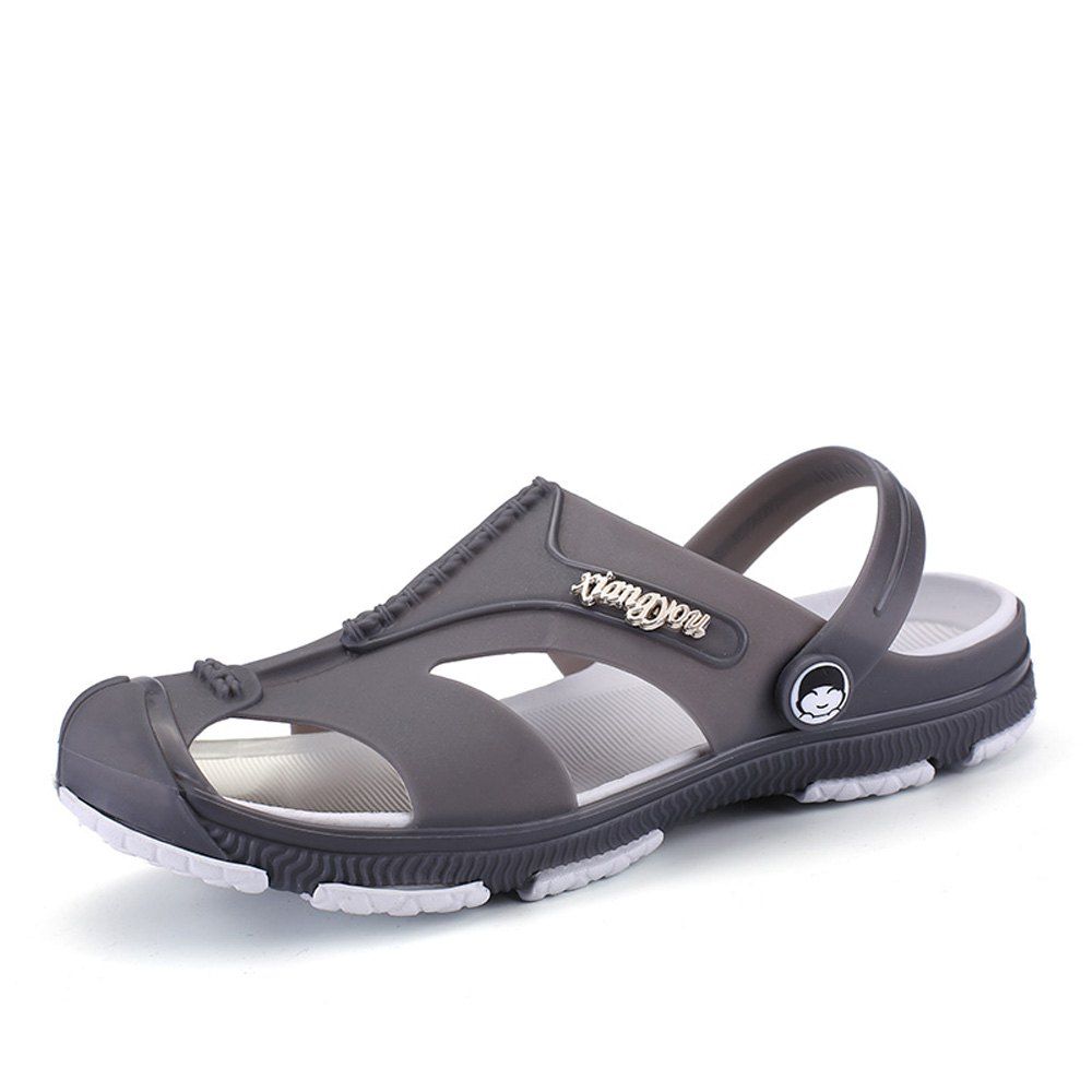 

Outdoor Casual Walking Beach Flip Flops Men Shoes Summer Fashion Slippers, Light gray