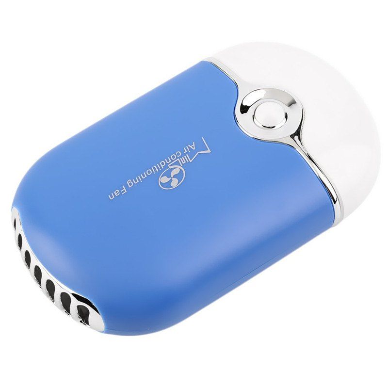 

USB Mini Portable Electric Handheld Air Conditioning Cooling Refrigeration Fan, Deep sky blue