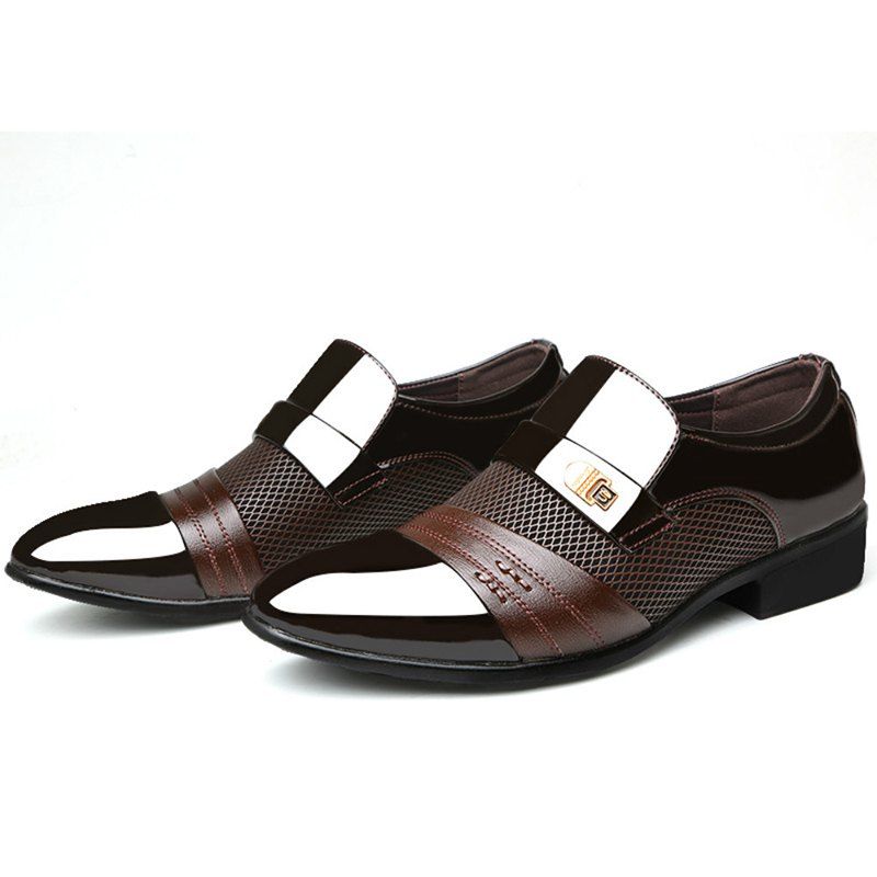

New Men Business Dress Casual Shoes, Chestnut