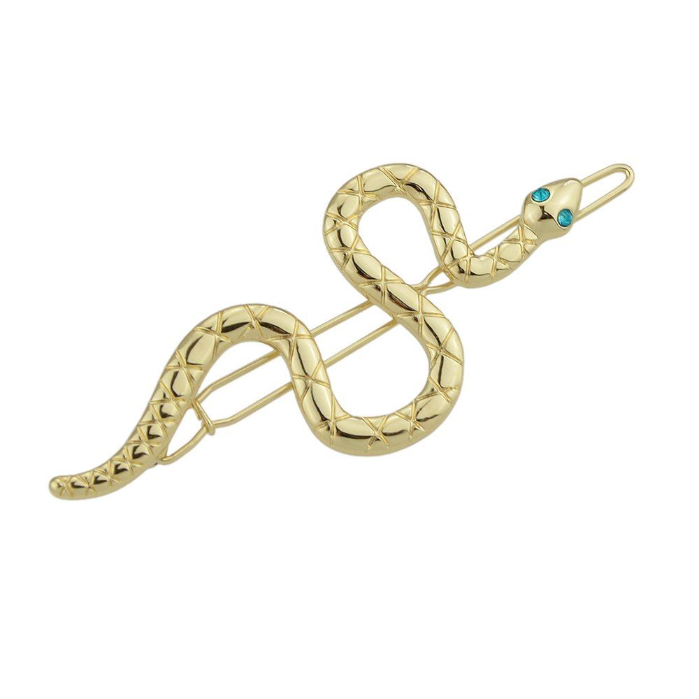 

Gold Silver Color with Rhinestone Snake Hairgrip