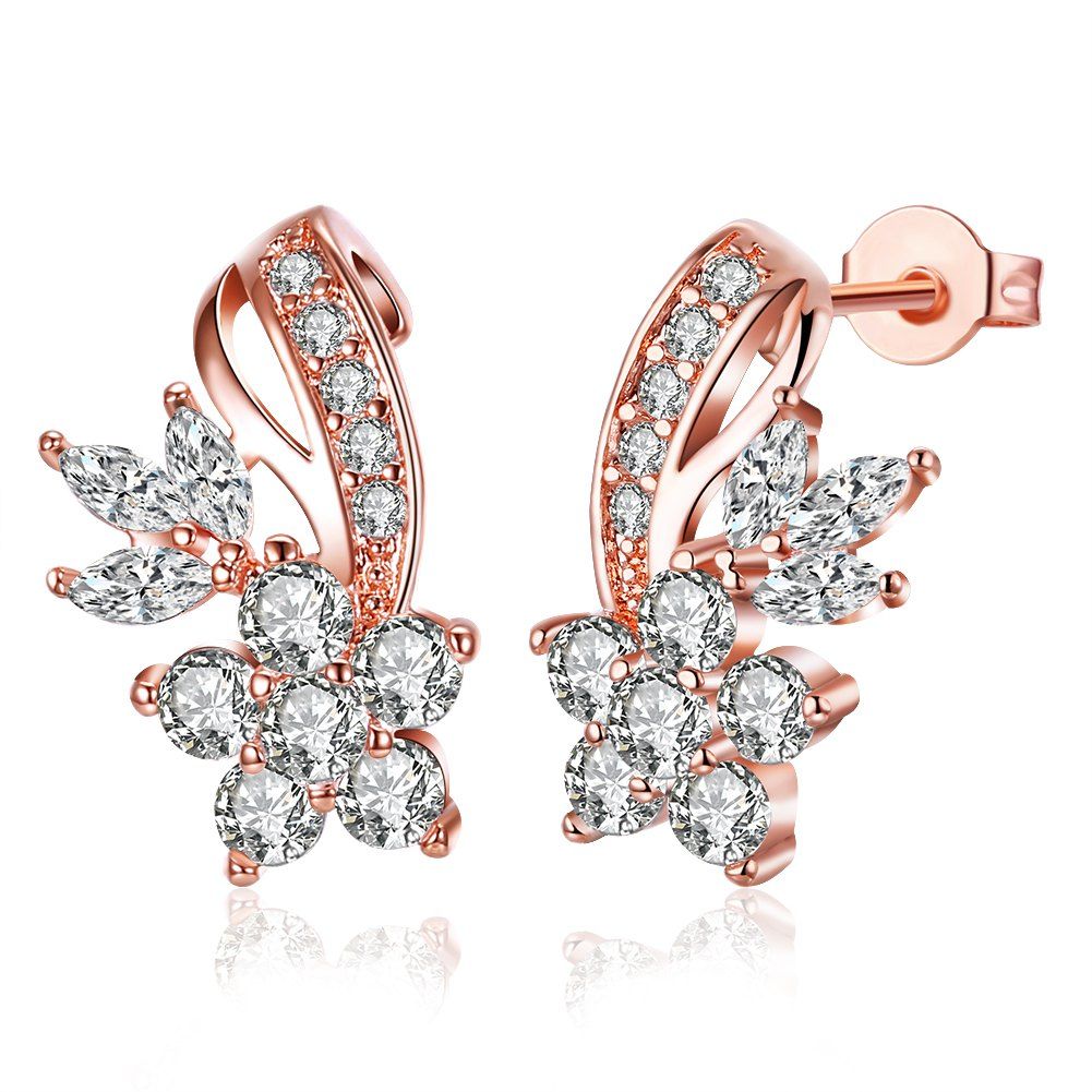 

Fashionable Trend Ear Stud Pattern Electroplated Rose Gold Female Ear Stud AKE21