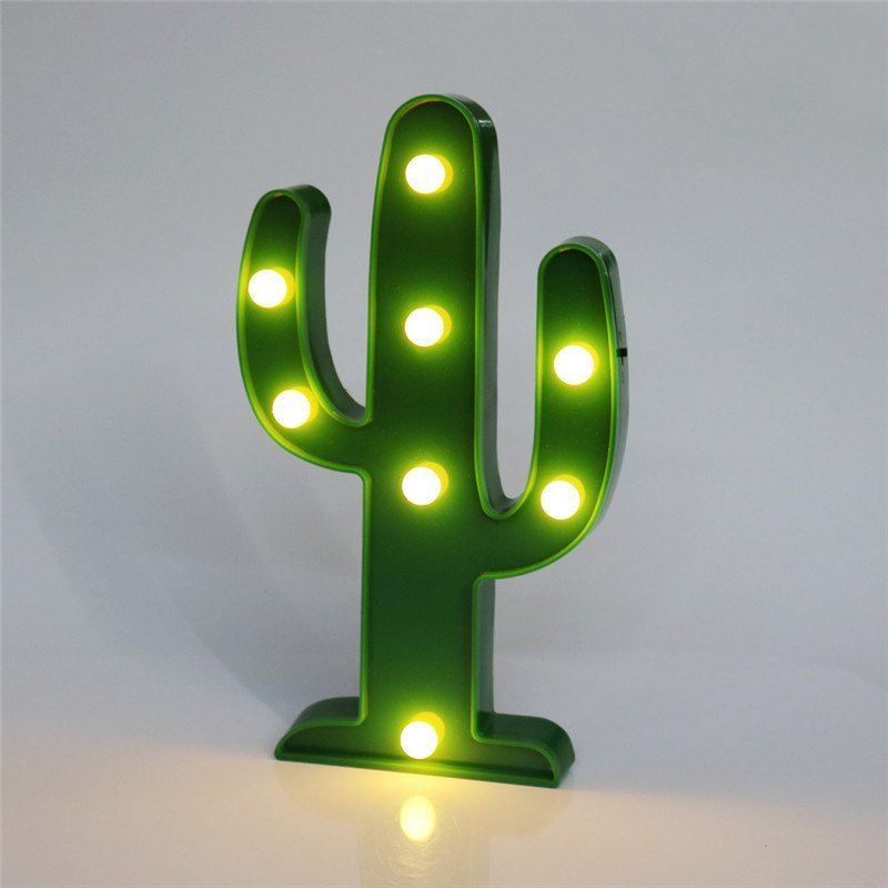 

Home Decoration Cactus Shape Decoration LED Night Light, Green
