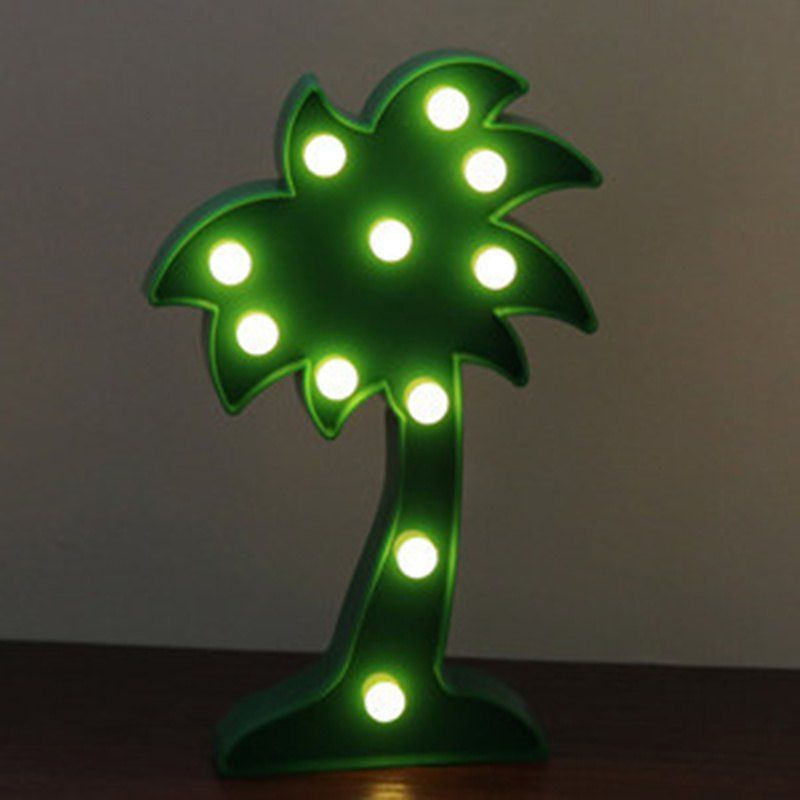 

Home Decoration Coconut Tree Shape Decoration LED Night Light Table Lamp, Green