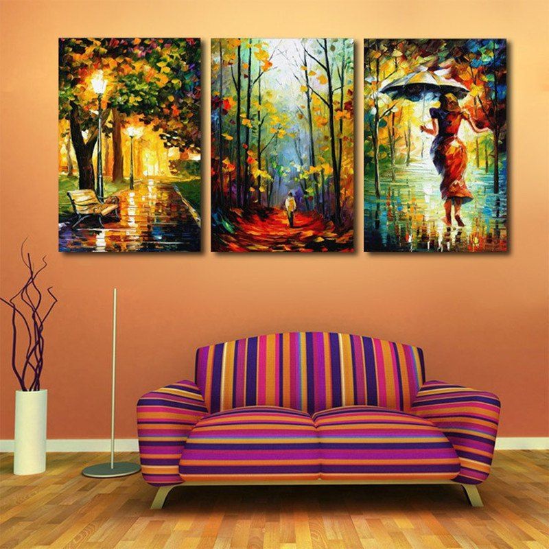 3pcs Abstract Painting Printing Canvas Wall Home Decoration