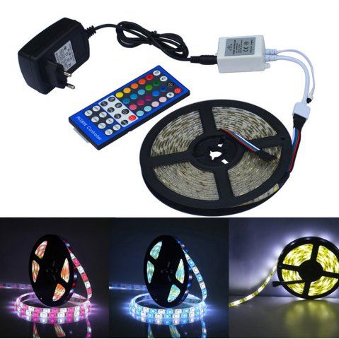 Online Jiawen Waterproof 5m 5050 RGBW LED Light Strip + Remote Controller + 12V 2A Power Supply RGB + White Indoor for Decoration  
